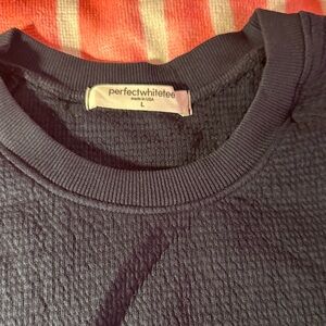 Perfectwhitetee womens Navy Crewneck Sweater